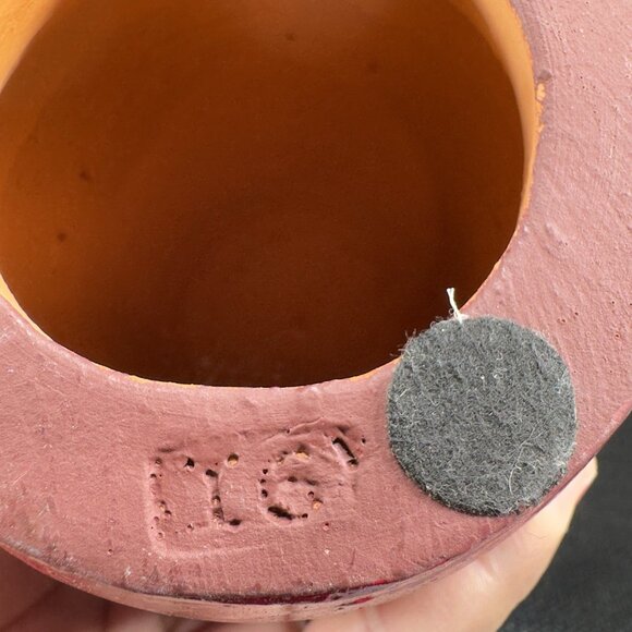 Kokeshi Doll Red Clay Japanese Terracotta Pottery Sculpture 8inch Heavy Figure - Picture 6 of 11